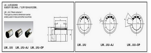 Lm16UU AJ 선형 운동 방위 고무는 양측 16mm × 28mm × 37mm를 밀봉합니다 1